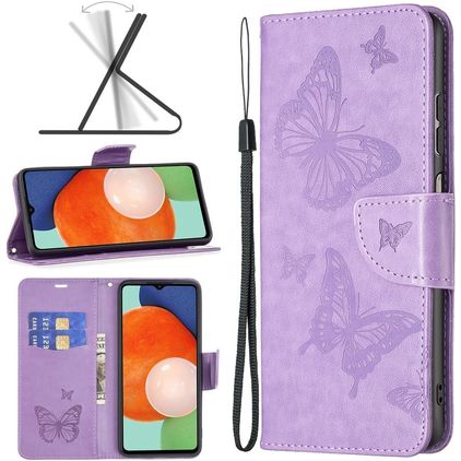 Mobigear Butterfly Samsung Galaxy A13 4G Funda tipo libro Cartera - Morado
