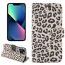 Mobigear Leopard iPhone 14 Plus Cover a libro portafoglio - Marrone