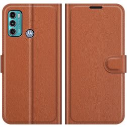 Mobigear Classic Motorola Moto G60 Lompakkokotelo + Setelitasku - Ruskea