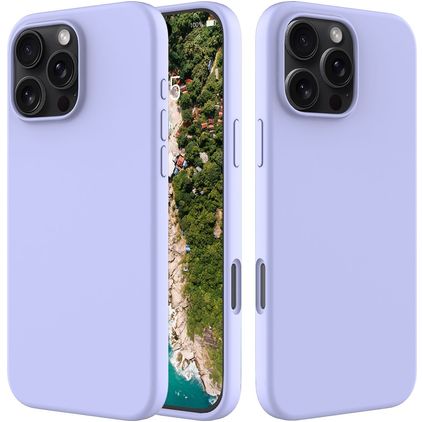 Mobigear Rubber Touch iPhone 16 Pro Max Silikone Bagsidecover - Lilla