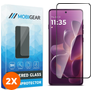 Mobigear Premium Motorola Edge 60 Pro Tempered Glass Screen Protector - Case Friendly - Black (2-Pack)