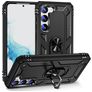 Mobigear Armor Ring Samsung Galaxy S23 Hårdt Bagsidecover Stødsikkert med ringholder - Sort