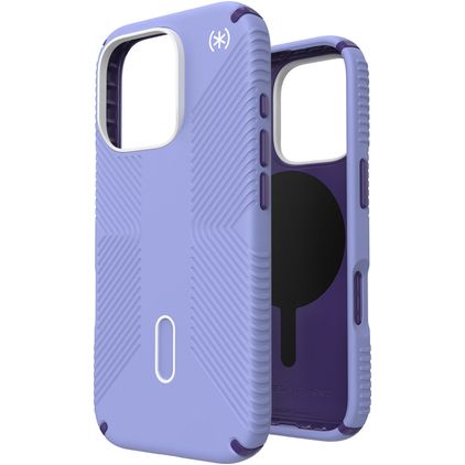Speck Presidio2 Grip iPhone 16 Pro MagSafe Funda Plástico rígido Carcasa Antigolpes - Future Lavender