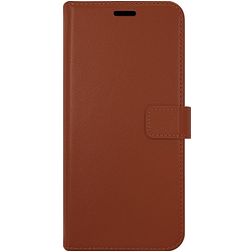 Valenta Gel Skin iPhone 13 Pro Aito nahka Lompakkokotelo + Setelitasku - Ruskea
