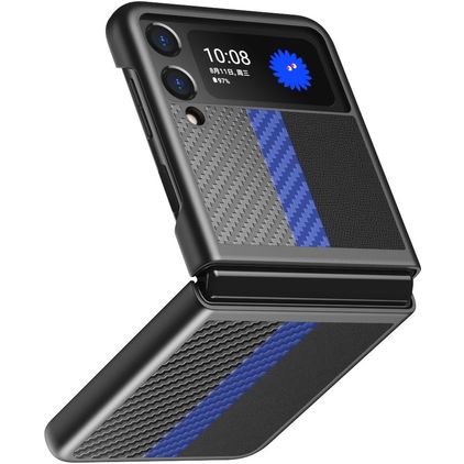 Mobigear Racing Samsung Galaxy Z Flip 3 Hard Case Back cover - Black / Blue