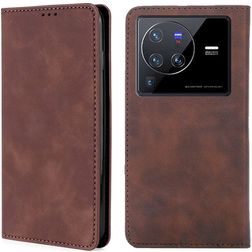 Mobigear Retro Slim Vivo X80 Pro Wallet case - Brown