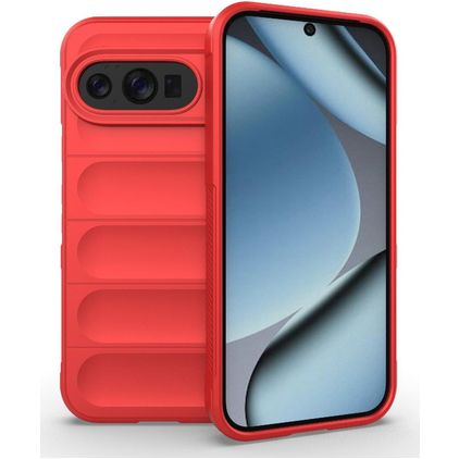 Mobigear Bumpy Google Pixel 10 Pro Fleksibel TPU Bagsidecover - Rød