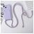 Mobigear Lanyard Card iPhone 15 Plus Silikon Skal med rem och korthållare - Lila