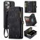 CaseMe 008 iPhone 16 Pro Max 2-i-1-plånboksfodral med löstagbart skal med sedelfack - Svart