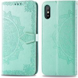 Mobigear Mandala Xiaomi Redmi 9A Pungetui med Seddelrum - Turkis