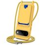 Mobigear Lanyard Card Google Pixel 11 Silicona Funda con cuerda y tarjetero - Amarillo