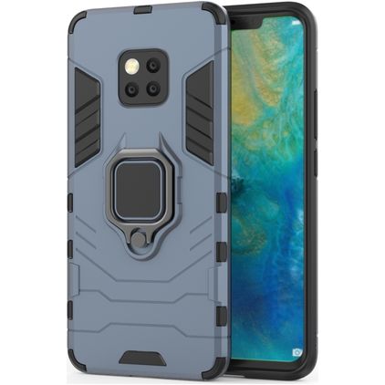 Mobigear Armor Ring Huawei Mate 20 Pro Tvrdý plast Zadní kryt odolný proti nárazům s prstýnkem - Námořnická modrá