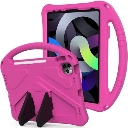 Mobigear AeroArmor iPad 11 (2025) Cover per tablet per bambini con maniglia + Portapenna - Rosa