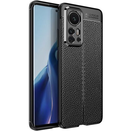 Mobigear Luxury Xiaomi 12 Pro Flexibilní TPU Zadní kryt - Černá