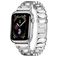 Mobigear Vienna Ruostumaton teräs Apple Watch Ranneke Perhoslukko - 42/41/40/38 mm - Hopea