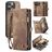 CaseMe 008 iPhone 16 Pro Cover a libro 2 in 1 con guscio estraibile a portafoglio - Marrone