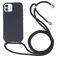Mobigear Lanyard iPhone 16 Plus Silicone Cover con cordino - Nero