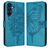 Mobigear Flowers Samsung Galaxy A17 Cover a libro portafoglio - Blu