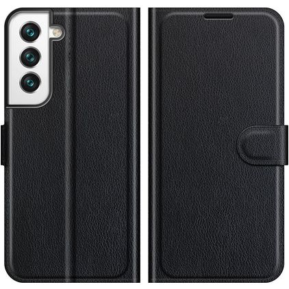 Mobigear Classic Samsung Galaxy S22 Cover a libro portafoglio - Nero
