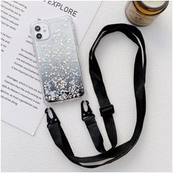 Mobigear Lanyard iPhone 13 Mini Fleksibel TPU Cover med snor - Sort