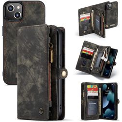 CaseMe 008 iPhone 13 Case Detachable 2-in-1 Wallet Case Wallet - Black