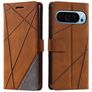 Mobigear Rhombus Google Pixel 9 Pro Etui z klapką typu portfel - Brązowy