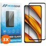 Mobigear Premium POCO F3 Härdat glas Skärmskydd - Skalvänligt - Svart (3-pack)