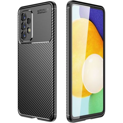 Mobigear Racing Samsung Galaxy A53 TPU flexível Capa traseira - Preto