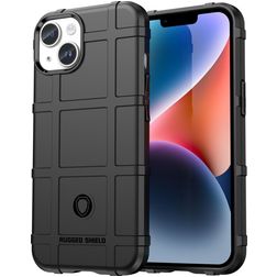 Mobigear Rugged Shield iPhone 15 Plus TPU flexible Carcasa Antigolpes - Negro