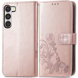 Mobigear Clover Samsung Galaxy A54 Cover a libro portafoglio - Oro rosa