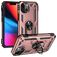 Mobigear Armor Ring iPhone 14 Plástico rígido Capa traseira Antichoque com anel - Rosa dourado