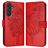 Mobigear Butterfly Samsung Galaxy M55 Cover a libro portafoglio - Rosso