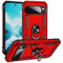 Mobigear Armor Ring Google Pixel 10 Pro XL Funda Plástico rígido Carcasa Antigolpes con anillo - Rojo