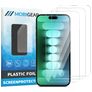 Mobigear iPhone 15 Pro Max Película de ecrã em plástico - Compatível com capas (Pack de 3)