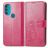 Mobigear Clover Motorola Moto G71 5G Wallet case - Magenta
