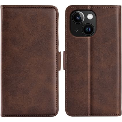 Mobigear Slim Magnet iPhone 15 Pungetui med Seddelrum - Brun