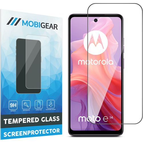 Mobigear Premium Motorola Moto E14 Tempered Glass Screen Protector - Case Friendly - Black