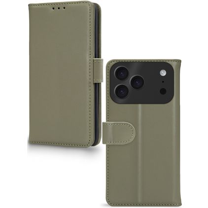 Mobilize Premium Gelly iPhone 17 Pro Pungetui med Seddelrum - Grøn