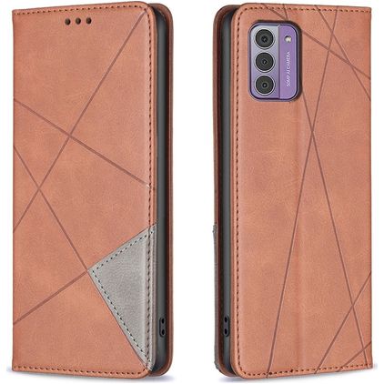 Mobigear Rhombus Slim Nokia G42 Funda tipo libro - Marrón