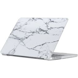 Mobigear Marble MacBook Air 15 Inch (2023-2026) Hardshell MacBook Case - White - Model A2941 / A3114 / A3241 / A3448