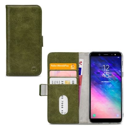 Mobilize Elite Gelly Samsung Galaxy A6 Plus (2018) Plånboksfodral med sedelfack - Grön