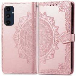 Mobigear Mandala Samsung Galaxy A16 Wallet case - Rose Gold