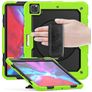 Mobigear SureGrip Xtreme iPad Air 13 Inch (2025) Case Plastic / Silicone Back cover + Stylus Holder + Shoulder Strap + Stand - Green