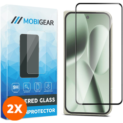 Mobigear Premium Google Pixel 10 Pro Fold Härdat glas Skärmskydd - Skalvänligt - Svart (2-pack)