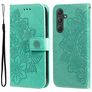 Mobigear Flowers Samsung Galaxy A55 Wallet case - Green