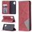 Mobigear Rhombus Slim Samsung Galaxy A32 4G Wallet case - Red