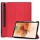 Mobigear Tri-Fold Gel Samsung Galaxy Tab S7 FE TPU / Keinonahka Lompakkokotelo + Kynänpidike - Punainen