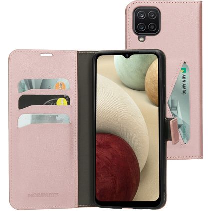 Mobiparts Classic Wallet Samsung Galaxy A12 Cover a libro portafoglio - Rosa