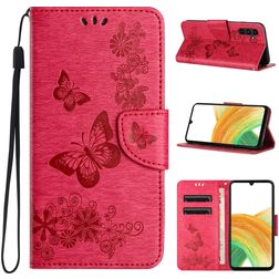 Mobigear Butterfly Samsung Galaxy A35 Wallet case - Red