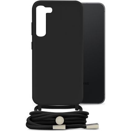 Mobilize Lanyard Gelly Samsung Galaxy S23 Plus Flexibel TPU Skal med rem - Svart